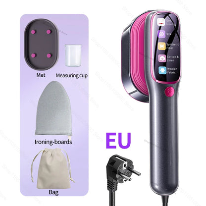 1200W Handheld Hanging Steam Iron Touch Screen Control 15 Seconds Fast Preheat Portable Steam Iron Home Fabric Clothes Steamer
