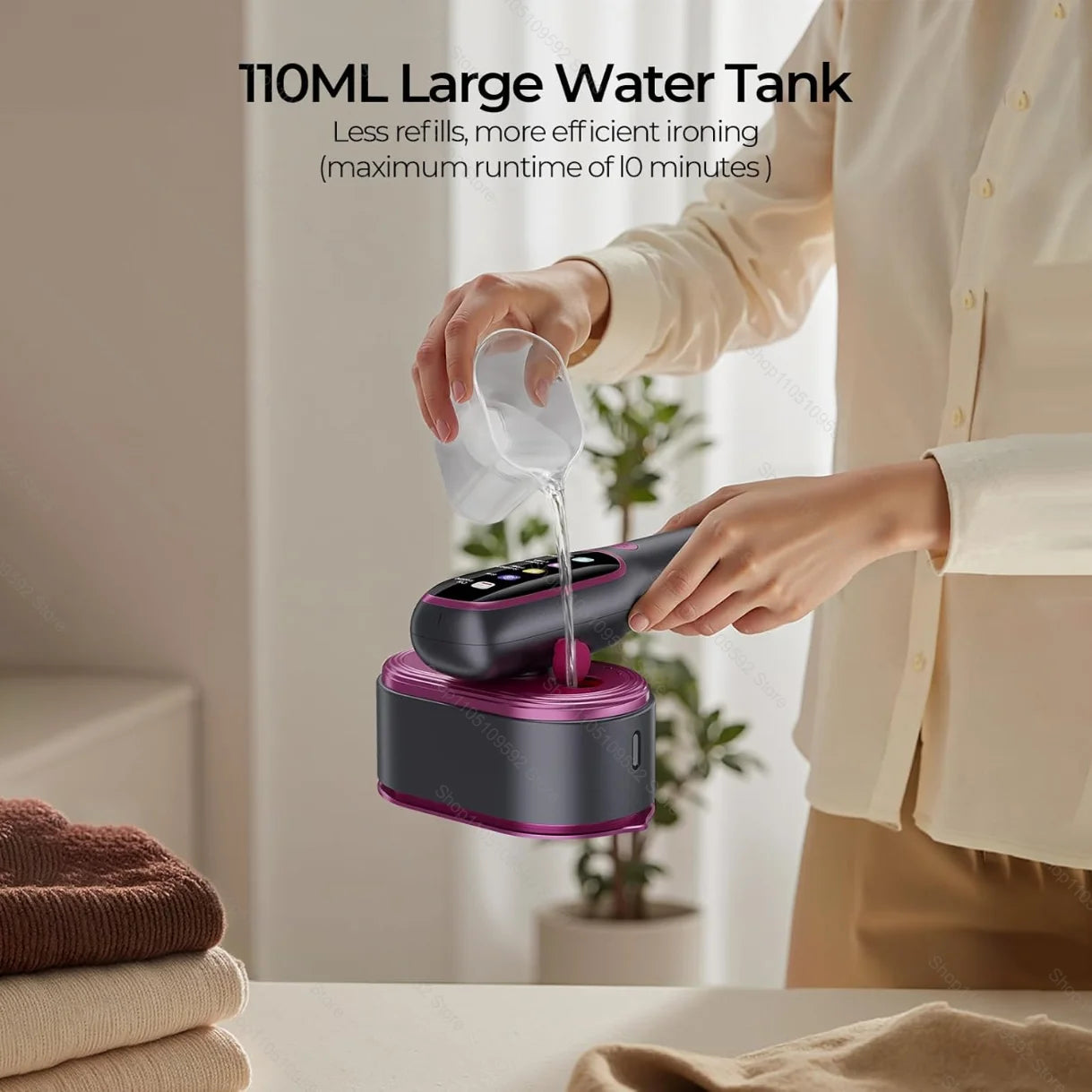 1200W Handheld Hanging Steam Iron Touch Screen Control 15 Seconds Fast Preheat Portable Steam Iron Home Fabric Clothes Steamer